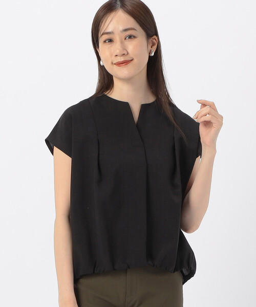 COMME CA ISM（コムサイズム）の「速乾 フレンチスリーブ ブラウス（シャツ/ブラウス・レディース・ベージュ/ミント/ブラック・MEDIUM/LARGE）」の9枚目の写真