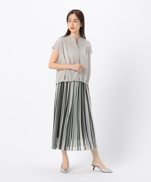 COMME CA ISM（コムサイズム）の「速乾 フレンチスリーブ ブラウス（シャツ/ブラウス・レディース・ベージュ/ミント/ブラック・MEDIUM/LARGE）」の11枚目の写真