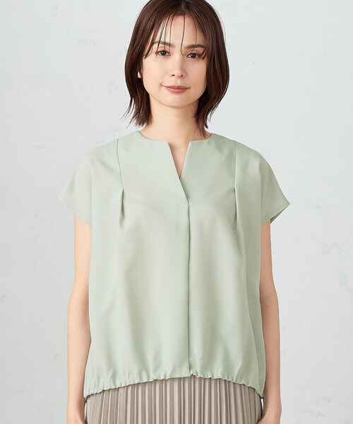 COMME CA ISM（コムサイズム）の「速乾 フレンチスリーブ ブラウス（シャツ/ブラウス・レディース・ベージュ/ミント/ブラック・MEDIUM/LARGE）」の19枚目の写真