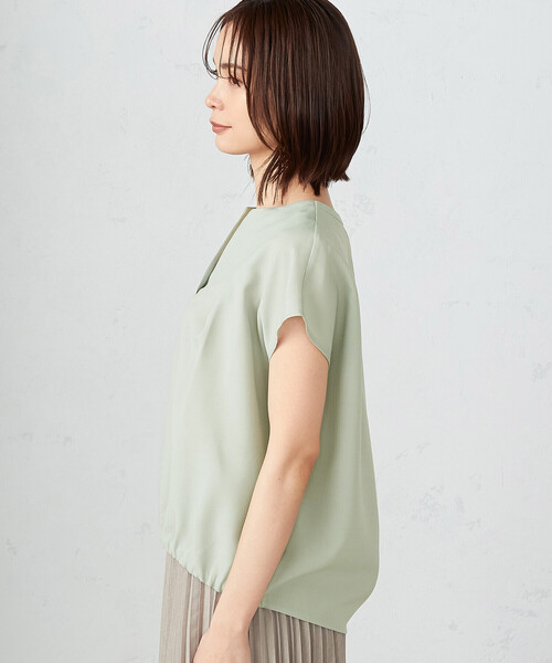 COMME CA ISM（コムサイズム）の「速乾 フレンチスリーブ ブラウス（シャツ/ブラウス・レディース・ベージュ/ミント/ブラック・MEDIUM/LARGE）」の20枚目の写真