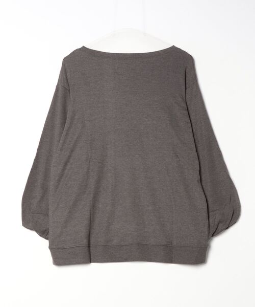 atONE(アットワン)の「atONE ロングパフスリーブカットソー(Tシャツ/カットソー・レディース・チャコールグレー/ブラック/オフホワイト・LL~3L/4L~5L/M-L)」の4枚目の写真