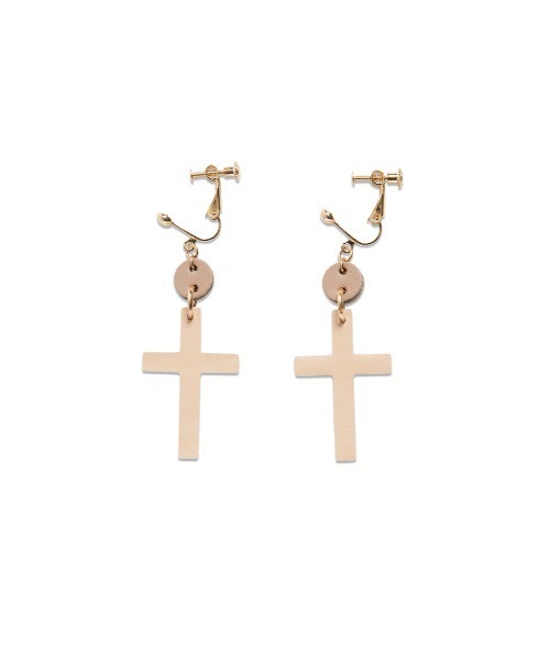 RUBY AND YOU（ルビーアンドユー）の「クロスイヤリング（イヤリング・レディース・ライトベージュ/ライトグリーン・FREE）」の8枚目の写真