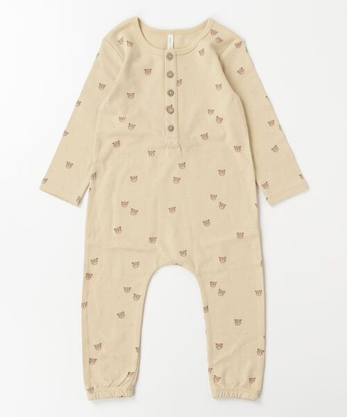 【セール】【Bs】【it】【Quincy Mae】LONG SLEEVE JUMPSUIT || BEARS（その他ベビー用品）｜Quincy Mae（クインシーメイ）