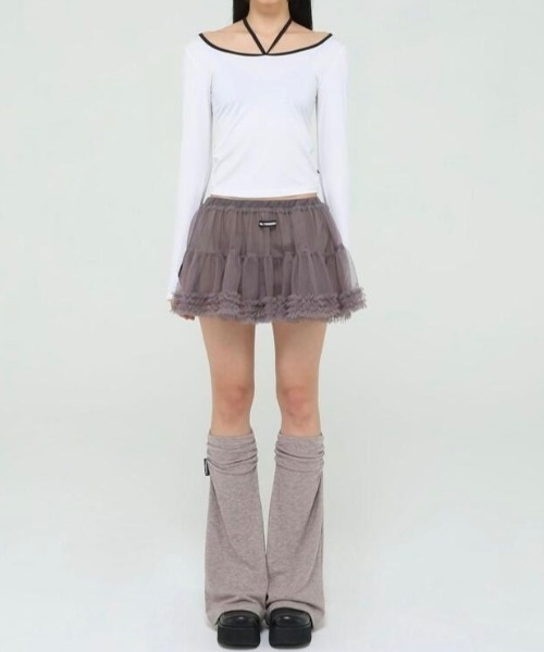 UGLY SHADOW(アグリーシャドウ)の「【Uglyshadow】MESH FRILL CANCAN SKIRT(スカート・レディース・サーモンピンク/ブラック/ブラウン・ONE SIZE)」の19枚目の写真