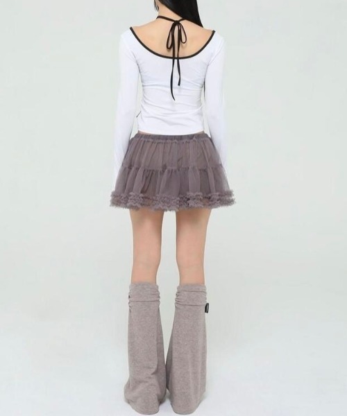 UGLY SHADOW(アグリーシャドウ)の「【Uglyshadow】MESH FRILL CANCAN SKIRT(スカート・レディース・サーモンピンク/ブラック/ブラウン・ONE SIZE)」の22枚目の写真