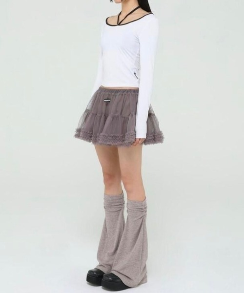 UGLY SHADOW(アグリーシャドウ)の「【Uglyshadow】MESH FRILL CANCAN SKIRT(スカート・レディース・サーモンピンク/ブラック/ブラウン・ONE SIZE)」の20枚目の写真
