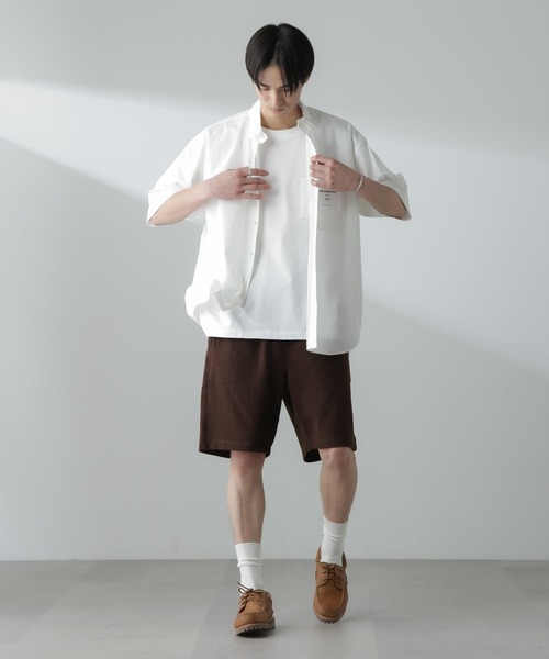 NANO universe(ナノユニバース)の「ヘリンボーン起毛ショートパンツ(セットアップ可)(その他パンツ・メンズ・アイボリー/ネイビー/ブラウン・M/L)」の20枚目の写真