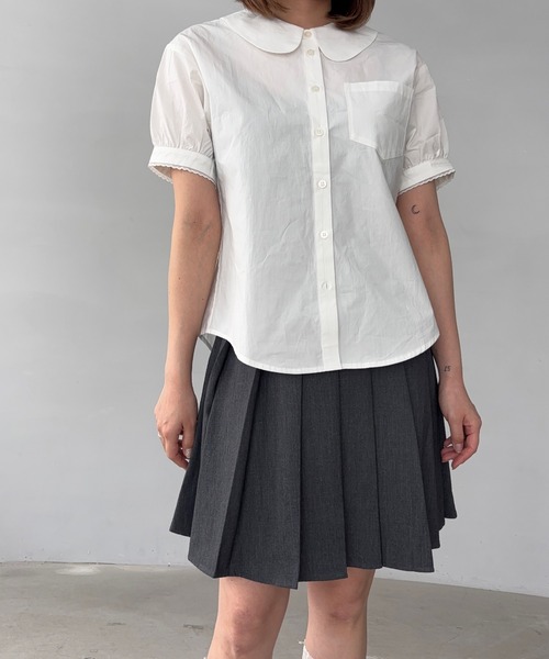 FREDY&amp;GLOSTER パフスリーブブラウス FREDY & GLOSTER｜チェックフリルカラーブラウス | Rakuten Fashion