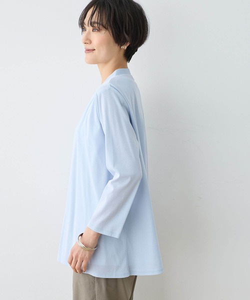 DECOY SINCE 1981(デコイシンスイチキュウハチイチ)の「【接触冷感・UVカット】オーガニックコットン着流しカーディガン(カーディガン/ボレロ・レディース・ネイビー/グレー/サックスブルー・LL/M/L/3L)」の14枚目の写真