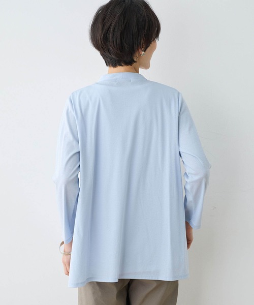 DECOY SINCE 1981(デコイシンスイチキュウハチイチ)の「【接触冷感・UVカット】オーガニックコットン着流しカーディガン(カーディガン/ボレロ・レディース・ネイビー/グレー/サックスブルー・LL/M/L/3L)」の15枚目の写真