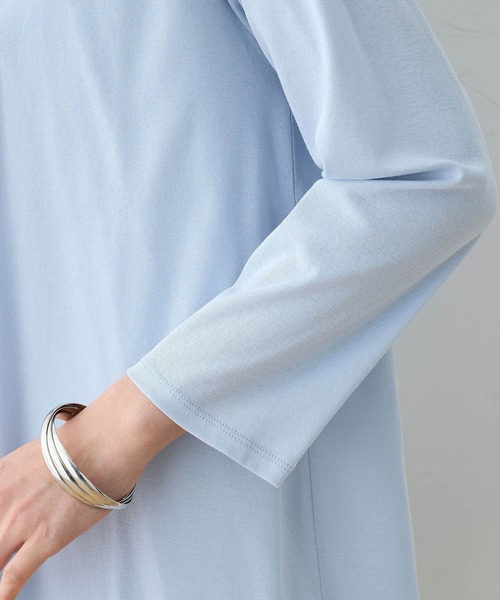 DECOY SINCE 1981(デコイシンスイチキュウハチイチ)の「【接触冷感・UVカット】オーガニックコットン着流しカーディガン(カーディガン/ボレロ・レディース・ネイビー/グレー/サックスブルー・LL/M/L/3L)」の17枚目の写真