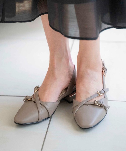 NOELA（ノエラ）の「ダブルベルトパンプス（パンプス・レディース・ブラック/グレー/オフホワイト・S/M/L）」の12枚目の写真