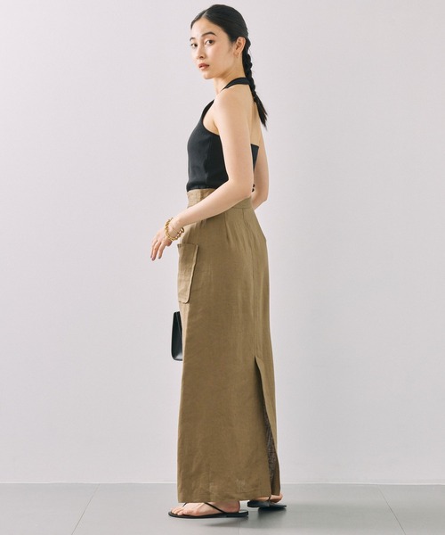 BABYLONE（バビロン）の「パット付きホルターネックタンク（タンクトップ・レディース・ブラック/オフホワイト・フリー）」の18枚目の写真