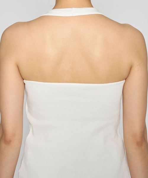 BABYLONE（バビロン）の「パット付きホルターネックタンク（タンクトップ・レディース・ブラック/オフホワイト・フリー）」の17枚目の写真