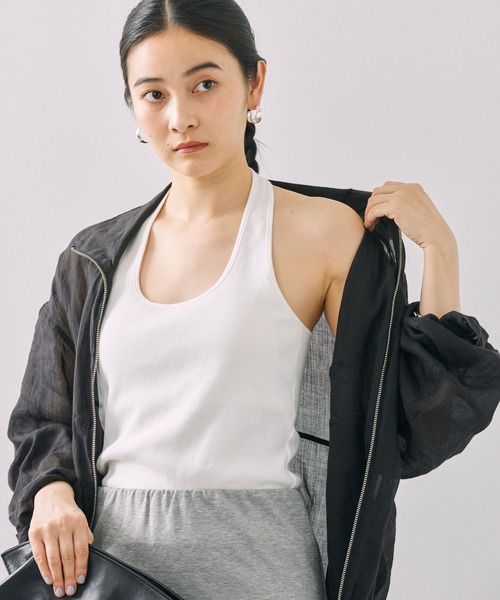 BABYLONE（バビロン）の「パット付きホルターネックタンク（タンクトップ・レディース・ブラック/オフホワイト・フリー）」の20枚目の写真