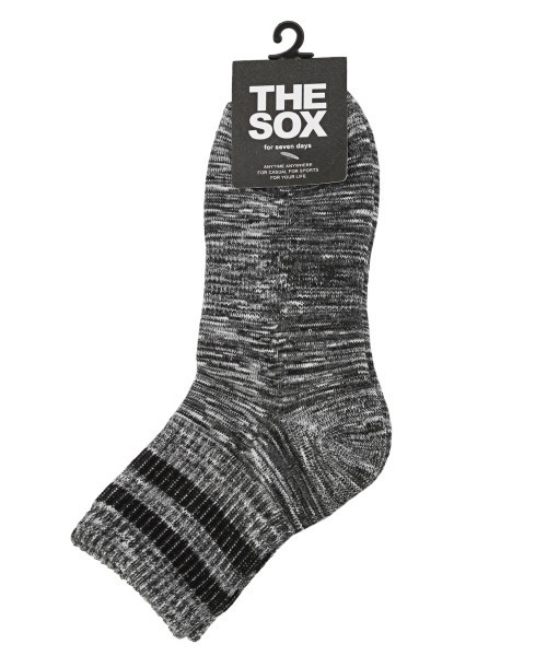 THESOX(ザソックス)スラブミックス2本ラインショートソックス