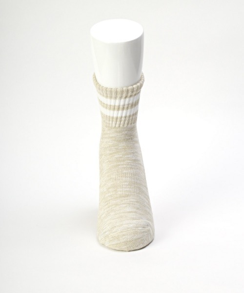 THE SOX（ザ ソックス）の「THESOX(ザソックス)スラブミックス2本ラインショートソックス（ソックス/靴下・メンズ・ブラック/グレー/ベージュ・FREE）」の5枚目の写真
