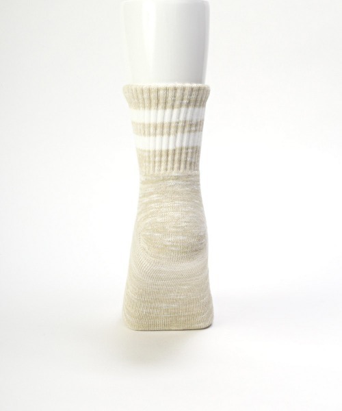 THE SOX（ザ ソックス）の「THESOX(ザソックス)スラブミックス2本ラインショートソックス（ソックス/靴下・メンズ・ブラック/グレー/ベージュ・FREE）」の6枚目の写真