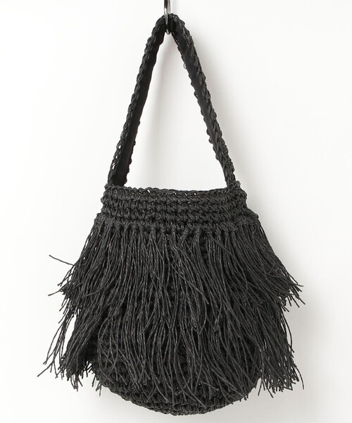 fredy emue（フレディエミュ）の「ペーパーフリンジワンハンドル（トートバッグ・レディース・ブラック/ベージュ・FREE）」の10枚目の写真