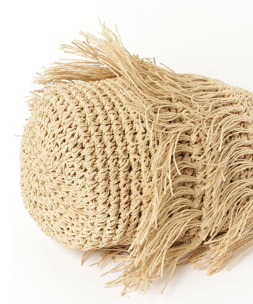 fredy emue（フレディエミュ）の「ペーパーフリンジワンハンドル（トートバッグ・レディース・ブラック/ベージュ・FREE）」の12枚目の写真