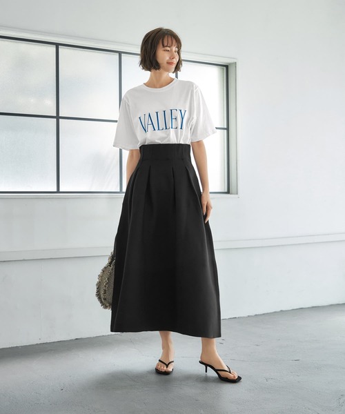 STYLE DELI(スタイルデリ)の「スポンディッシュボリュームタックスカート(スカート・レディース・ブラウン系その他/ブラック・MEDIUM/SMALL)」の15枚目の写真