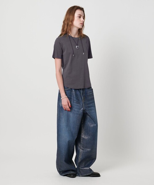 ★ ★ アシッドウォッシュ クルーネック Tシャツ alexanderwang アレキサンダーワング アシッドウォッシュ