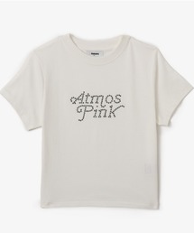 atmos pink Studs Logo T-shirt / アトモス ピンク スタッズ ロゴ ティーシャツ