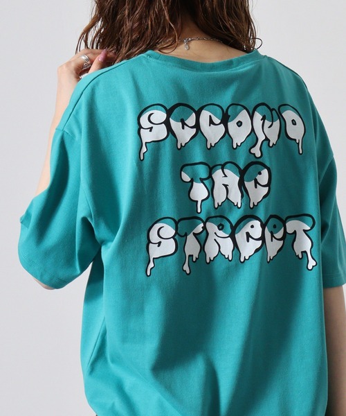 FUNALIVE(ファンアライブ)の「ヘビーウェイト ワイド ロゴ Tシャツ 半袖(Tシャツ/カットソー・メンズ・ホワイト系1/ベージュ系1/オフホワイト/ライトピンク/エメラルド/サックスブルー/ブラック/グリーン系1/ピンク系1/ベージュ/ブラック系1/サックスブルー系1・L/LL/M)」の8枚目の写真