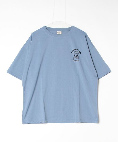 FUNALIVE(ファンアライブ)の「ヘビーウェイト ワイド ロゴ Tシャツ 半袖(Tシャツ/カットソー・メンズ・ホワイト系1/ベージュ系1/オフホワイト/ライトピンク/エメラルド/サックスブルー/ブラック/グリーン系1/ピンク系1/ベージュ/ブラック系1/サックスブルー系1・L/LL/M)」の20枚目の写真