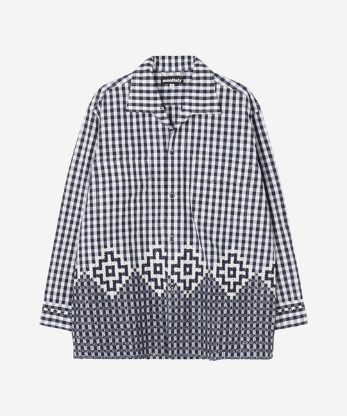 MONITALY　モニタリー MONITALY モニタリー シャツジャケット レッド×ネイビー サイズ