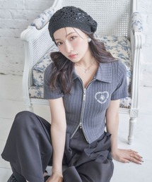 ANDGEEBEE | ダブルジップケーブルトップス(その他トップス)