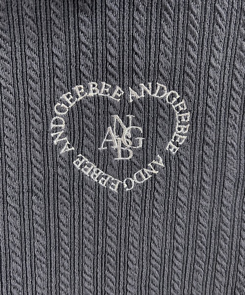 ANDGEEBEE（アンジービー）の「ダブルジップケーブルトップス（その他トップス・レディース・アイボリー/チャコールグレー・FREE）」の9枚目の写真