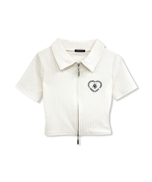 ANDGEEBEE（アンジービー）の「ダブルジップケーブルトップス（その他トップス・レディース・アイボリー/チャコールグレー・FREE）」の16枚目の写真