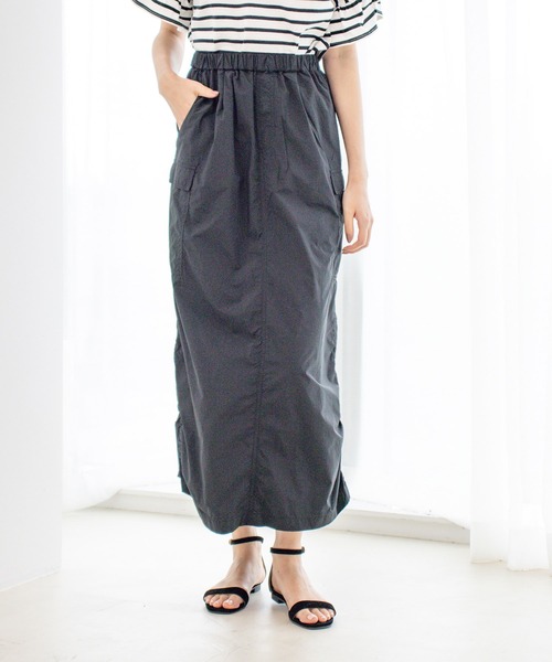 Jayro(ジャイロ)の「裏メッシュスピンドルカーゴスカート(スカート・レディース・グレー系その他/ブラック/ダークブラウン/グレー・M)」の2枚目の写真