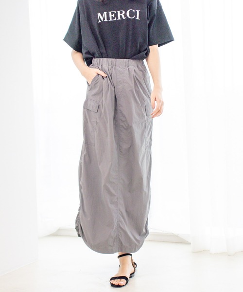 Jayro(ジャイロ)の「裏メッシュスピンドルカーゴスカート(スカート・レディース・グレー系その他/ブラック/ダークブラウン/グレー・M)」の10枚目の写真