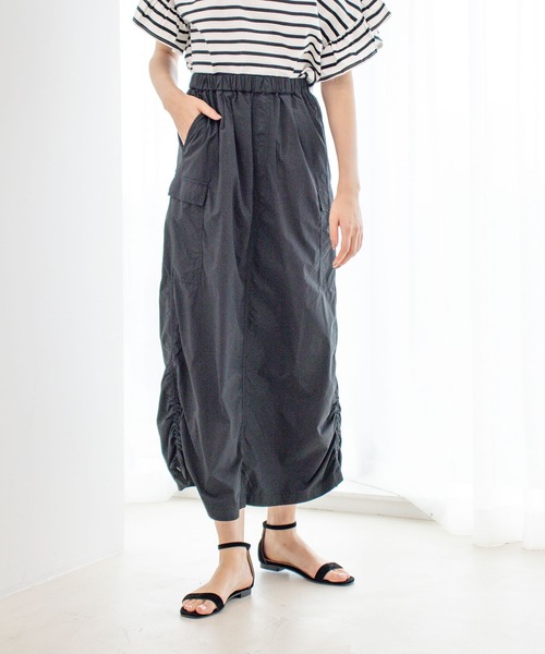 Jayro(ジャイロ)の「裏メッシュスピンドルカーゴスカート(スカート・レディース・グレー系その他/ブラック/ダークブラウン/グレー・M)」の14枚目の写真