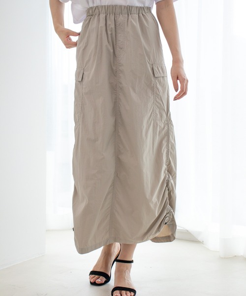 Jayro(ジャイロ)の「裏メッシュスピンドルカーゴスカート(スカート・レディース・グレー系その他/ブラック/ダークブラウン/グレー・M)」の7枚目の写真