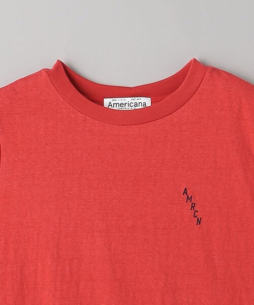 AMERICANA(アメリカーナ)の「<Americana>ラウンドヘム タンクトップ(Tシャツ/カットソー・レディース・レッド/ブラック・FREE)」の14枚目の写真