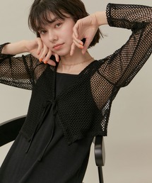 ROPE' PICNIC | クロップドメッシュカットカーディガン(カーディガン/ボレロ)