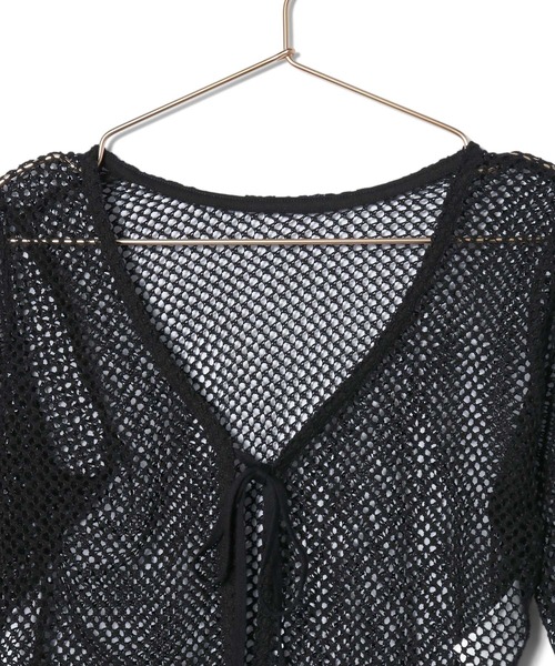 ROPE' PICNIC（ロペピクニック）の「クロップドメッシュカットカーディガン（カーディガン/ボレロ・レディース・ブラック/キナリ・38）」の15枚目の写真