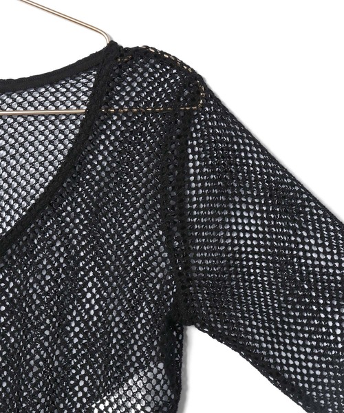 ROPE' PICNIC（ロペピクニック）の「クロップドメッシュカットカーディガン（カーディガン/ボレロ・レディース・ブラック/キナリ・38）」の16枚目の写真