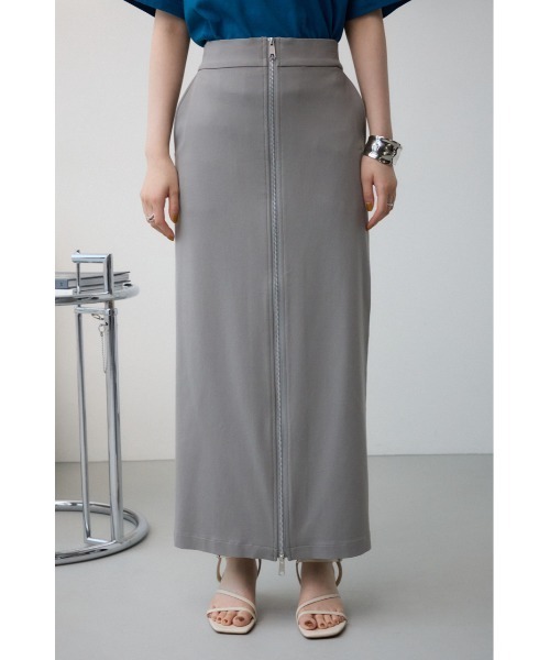 グッチ フロント フルジップ 一部レザー タイトなデザイン スカート40 グッチ フロント フルジップ 一部レザー タイトなデザイン