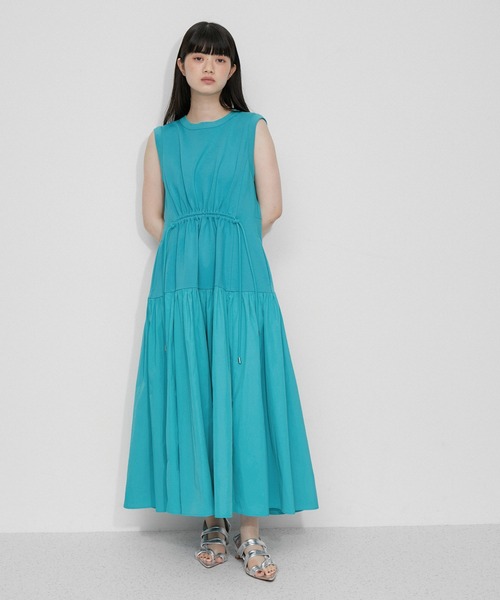 ADAM ET ROPE'（アダムエロペ）の「【洗える】タフタコンビスリーブレスワンピース（ワンピース・レディース・ターコイズブルー/ブラック/キナリ・FREE）」の20枚目の写真