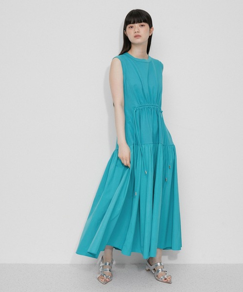 ADAM ET ROPE'（アダムエロペ）の「【洗える】タフタコンビスリーブレスワンピース（ワンピース・レディース・ターコイズブルー/ブラック/キナリ・FREE）」の21枚目の写真