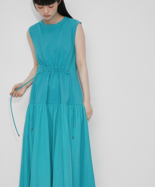 ADAM ET ROPE'（アダムエロペ）の「【洗える】タフタコンビスリーブレスワンピース（ワンピース・レディース・ターコイズブルー/ブラック/キナリ・FREE）」の15枚目の写真