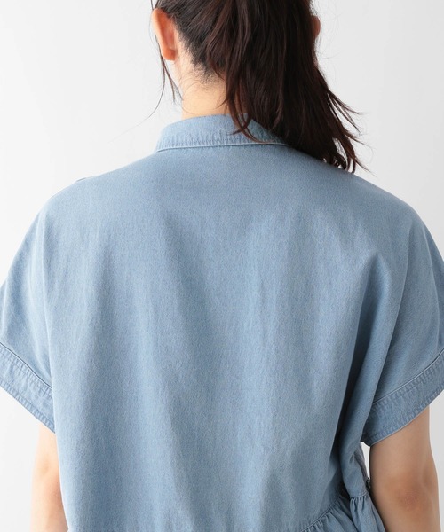 ブラウス シャツ デニム5分袖シャツ / 581939 レディース デニム5分袖シャツ / 581939（シャツ/ブラウス）｜Elura