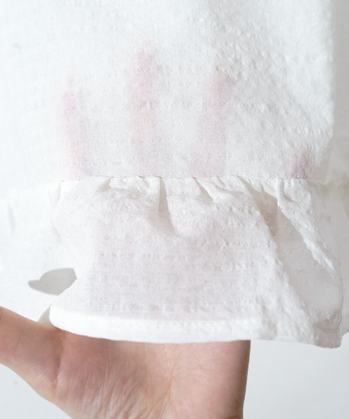 flower（フラワー）の「ブルームスリーブトップ（シャツ/ブラウス・レディース・アイボリー/ホワイト・FREE）」の6枚目の写真