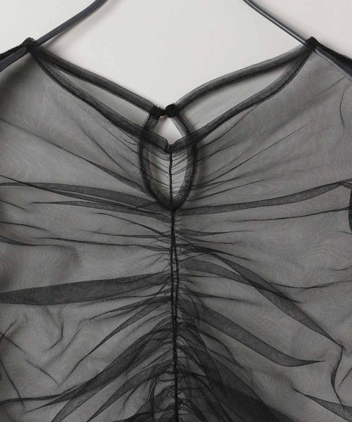 JEANASIS（ジーナシス）の「チュールギャザーTEE SS/130143（Tシャツ/カットソー・レディース・ブラック/ライトグレー/ピンク・FREE）」の11枚目の写真