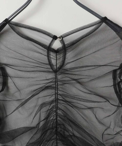 JEANASIS（ジーナシス）の「チュールギャザーTEE SS/130143（Tシャツ/カットソー・レディース・ブラック/ライトグレー/ピンク・FREE）」の8枚目の写真