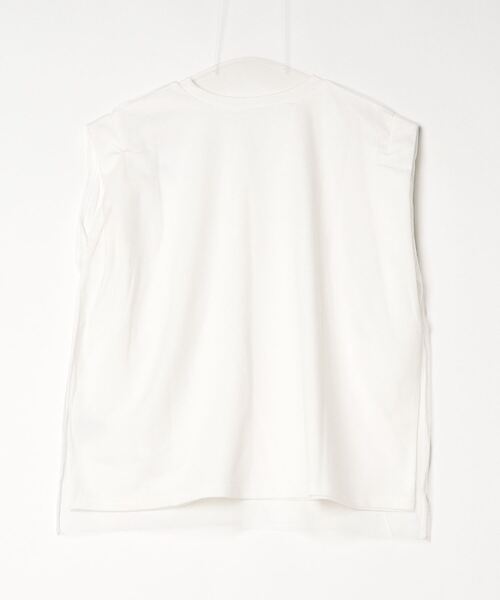 Per sist ence(パーシエンス)の「チュールドッキングノースリーブトップス(Tシャツ/カットソー・レディース・チャコールグレー/アイボリー/ブラック・FREE)」の4枚目の写真